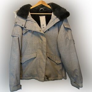 Firefly gray bomber ski snowboard jacket